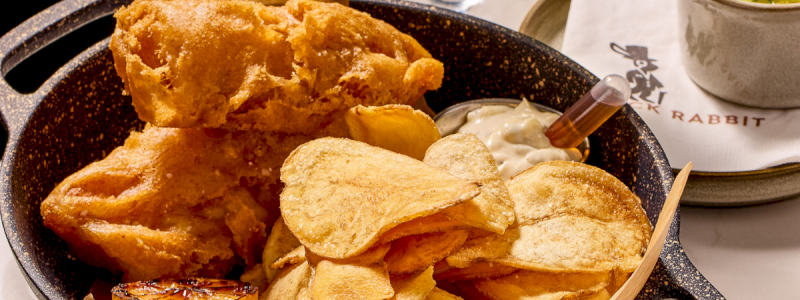 IPA Fish N Chips - With fries or house chips, jalapeño tartar sauce, fennel slaw, malt vinegar