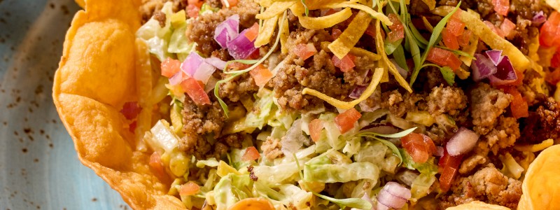 Tossed Taco Salad - Romaine, queso fresco, fried tortilla chips, creamy
jalapeno lime dressing, and roasted corn.
Add Avocado +2 , Chicken +4 , Carne Asada +6 , or Shrimp +7