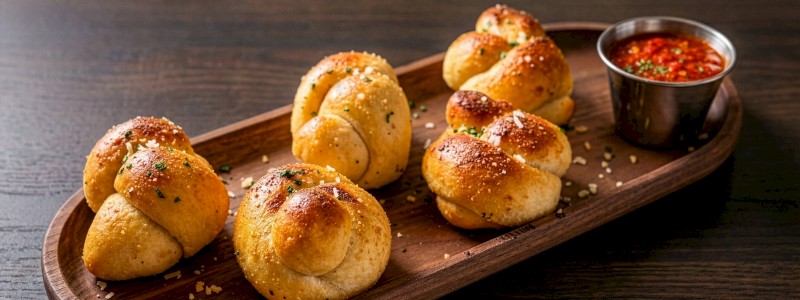 Knots of Garlic - Parmesan, garlic butter, and parsley