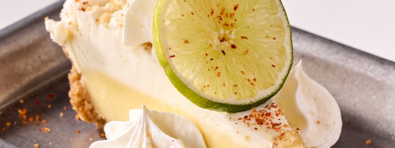 KEY LIME PIE - Graham cracker crust, whipped topping, and lime.